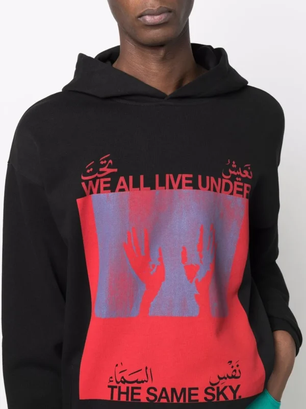Qasimi graphic print hoodie - Image 4