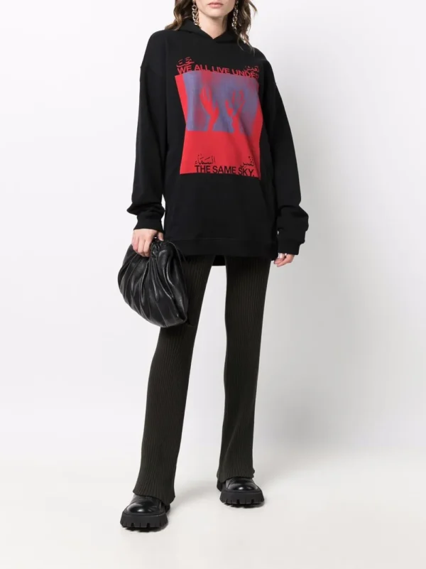 Qasimi graphic print hoodie - Image 2