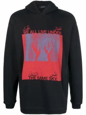 Qasimi graphic print hoodie