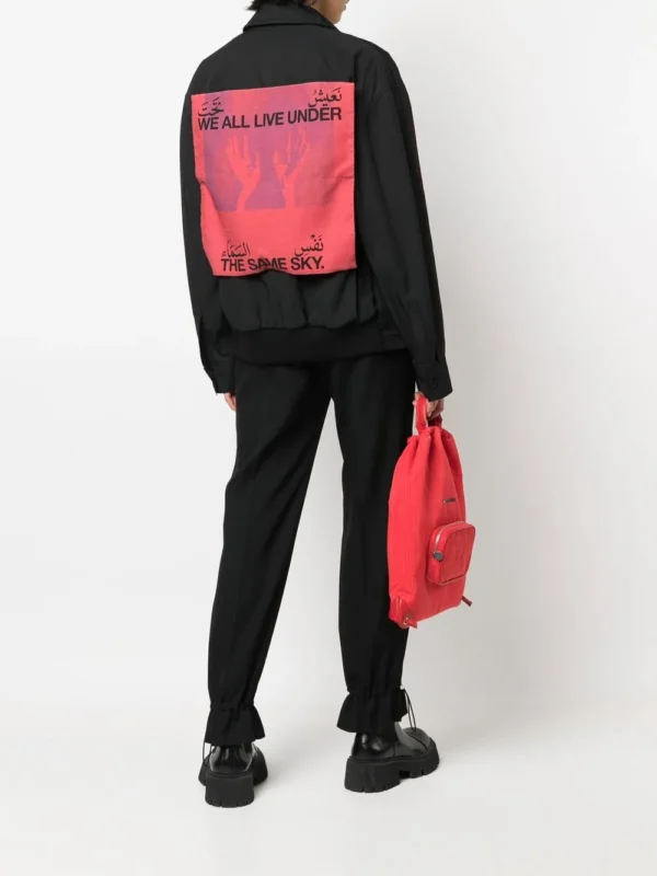 Qasimi graphic-print bomber jacket - Image 2