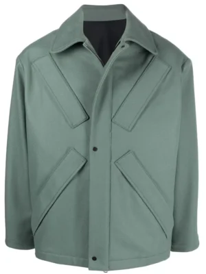 Qasimi spread-collar four-pocket parka