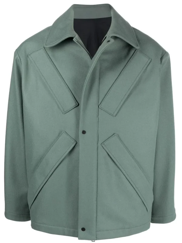 Qasimi spread-collar four-pocket parka