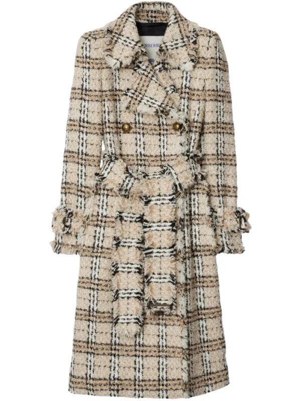 Burberry Check Bouclé coat
