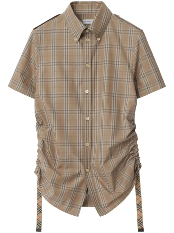 Burberry checkered cotton shirt