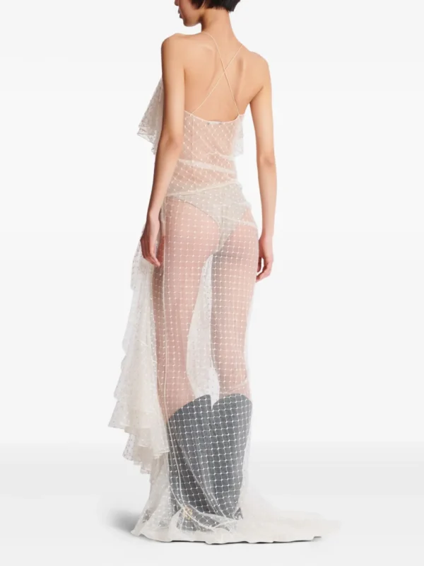 Balmain lace-panel maxi dress - Image 2