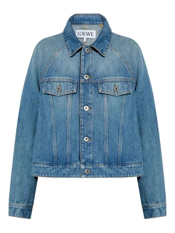 LOEWE raglan-sleeve denim jacket