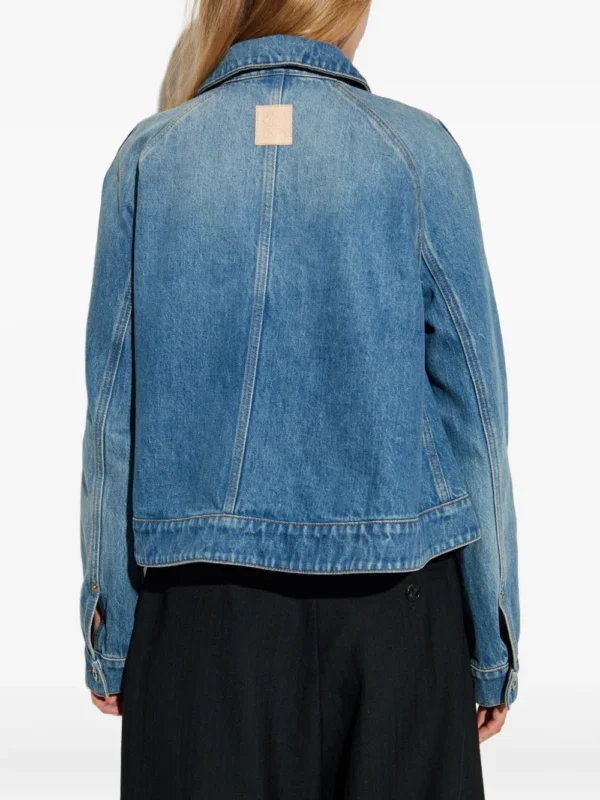 LOEWE raglan-sleeve denim jacket - Image 2