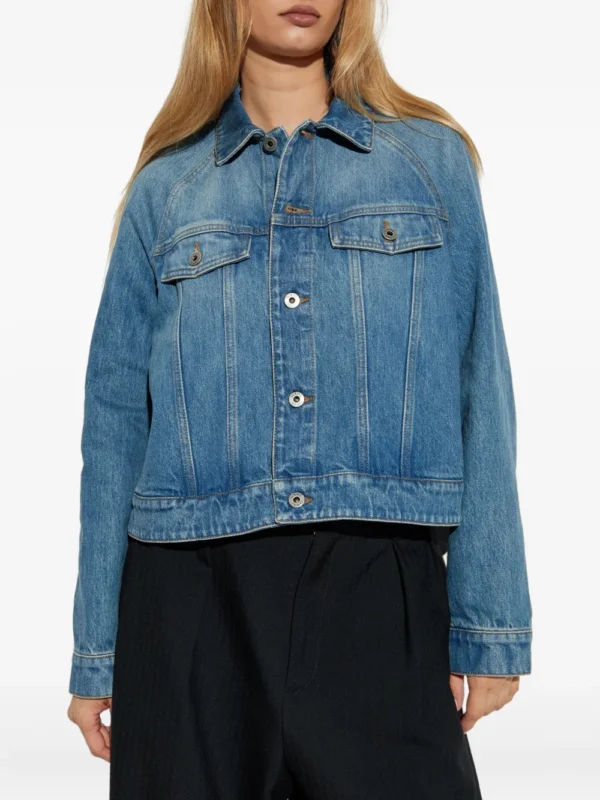 LOEWE raglan-sleeve denim jacket - Image 3