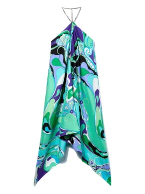 PUCCI halter-neck asymmetric dress