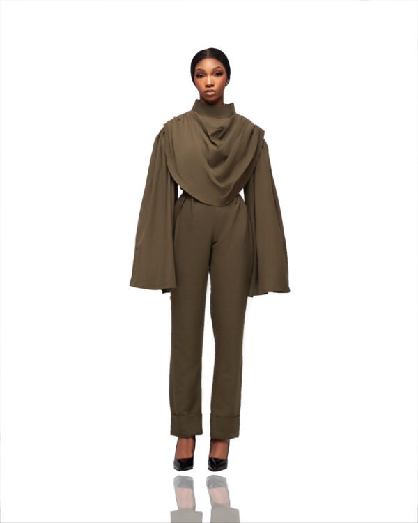Gazle Draped Blouse and Pant - Image 2