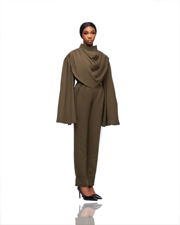 Gazle Draped Blouse and Pant - Image 3