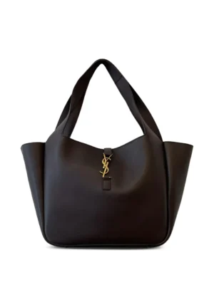 Logo-plaque leather shoulder bag