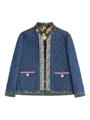 Quilted floral cardigan