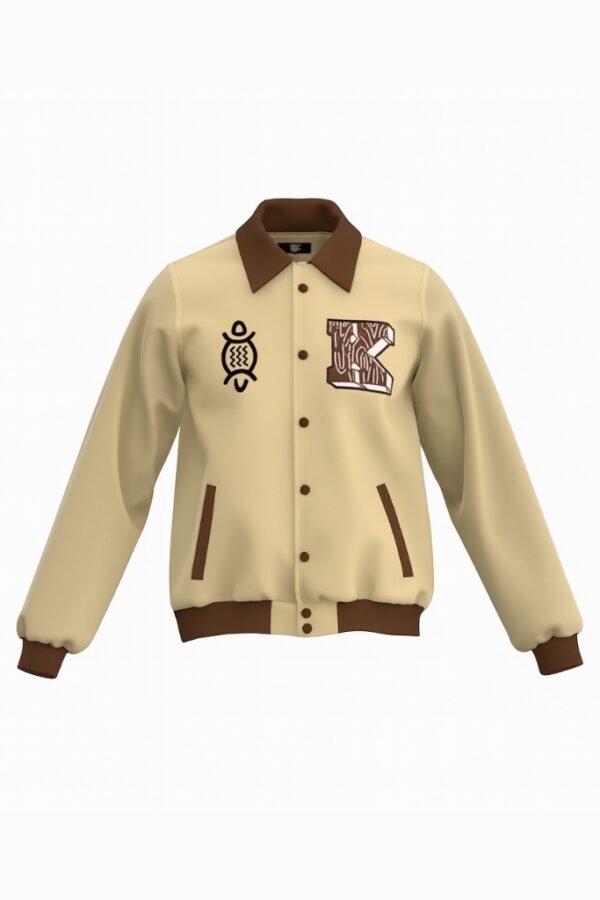 Butterfly Leather College Jacket